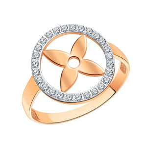 Золотое кольцо с фианитами АТОЛЛ 11112