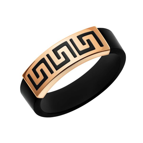 Золотое кольцо каучуковое со вставкой АТОЛЛ 10265К