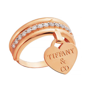 Золотое кольцо с фианитами подвеска Сердце ЗОЛОТАЯ ПОДКОВА 902-00400-10-00-20-00
