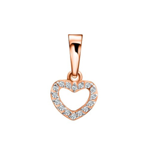 Золотая подвеска с фианитами Сердце ГОЛДЕН ГЛОБ ПдСрдцЛ57
