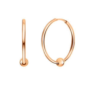 Золотые серьги конго с подвесками шарики диаметр 25 мм  АТОЛЛ 22143-25-1