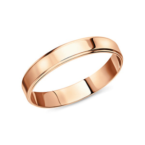 Золотое кольцо обручальное плоское европейское БАРХАТНЫЙ СЕЗОН 224010