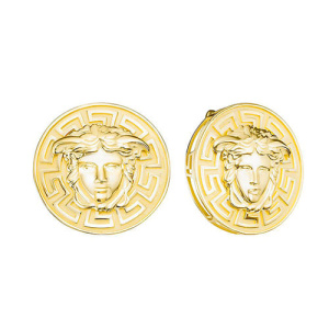 Серьги лимонное золото широкие объемные 3D Круги SOUL л2197800п