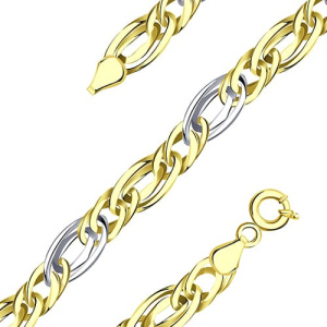 Браслет лимонное золото широкий объемный МАГНАТ 7109Л