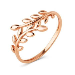 Золотое кольцо Ветвь листья DINASTIA 024141-1000