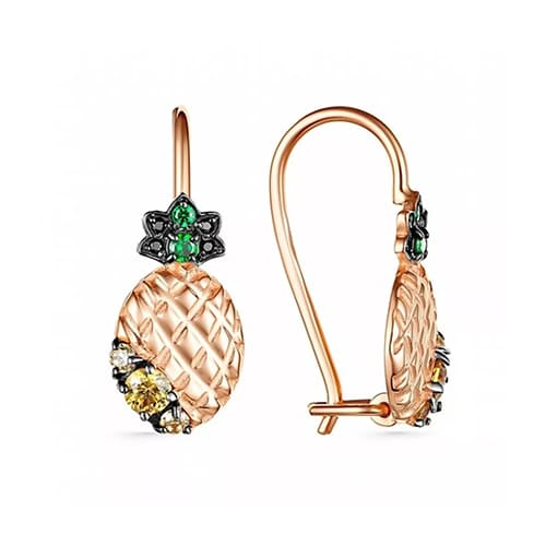 Золотые детские серьги с фианитами SOUL 2120803М1