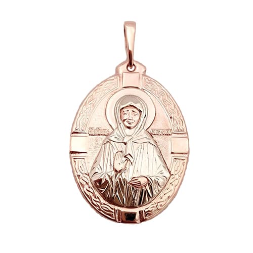 Золотая икона Святая Матрона Московская ЗОЛОТАЯ ПОДКОВА 819-00935-10-00-00-00