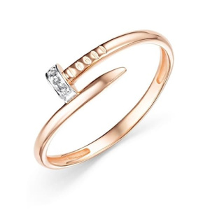 Золотое кольцо с фианитами Гвоздь SOUL 1130503