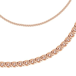 Золотая цепь плетение бисмарк гарибальди пустотелая 50 см Бронницкий Ювелир 10060380150