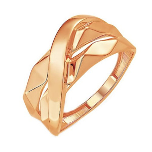 Золотое кольцо широкое объемное 3D EFREMOV К10015002