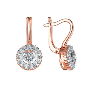 Золотые серьги с фианитами Малинки SOUL 2061303