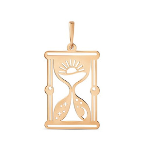 Золотая подвеска Песочные часы DINASTIA 503128-1000