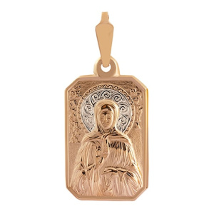 Золотая подвеска икона Святая Матрона 85129