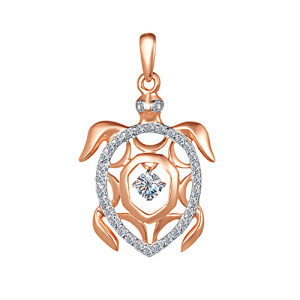 Золотая подвеска с фианитами Черепаха SOUL 3026803