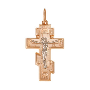Золотой крест классический широкий Голден Глоб 102-ОБ-30.32-11