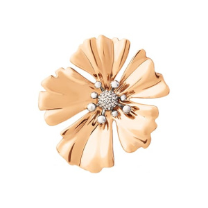 Золотая подвеска с фианитами Цветок DINASTIA 802293-1102