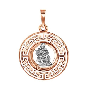 Золотая подвеска медальон знак зодиака Водолей ГОЛДЕН ГЛОБ КрСВПвод