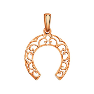 Золотая подвеска Подкова на удачу АТОЛЛ 5542