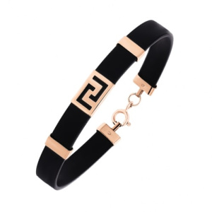 Золотой браслет каучуковый вставки АТОЛЛ 7114к