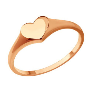 Золотое кольцо Сердце SOKOLOV 019188