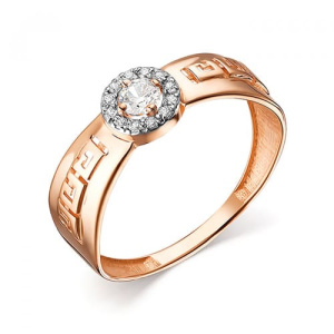 Золотое кольцо с фианитами АЛЕКСИ 012717