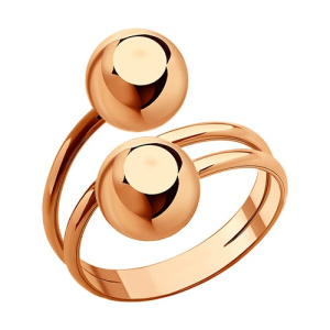 Золотое кольцо Шары поцелуйчик SOKOLOV 016836