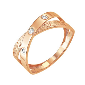 Золотое кольцо с фианитами EFREMOV К13215312