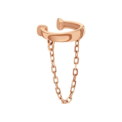 Золотая серьга кафф одиночная моносерьга на хрящ ЗОЛОТЫЕ УЗОРЫ 00-62-0259-00