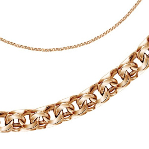 Золотая цепь плетение бисмарк кайзер полновесная 55 см Бронницкий Ювелир 12055382155