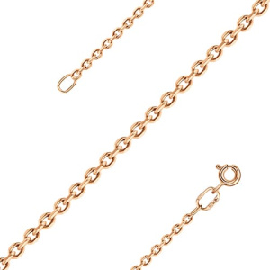 Золотая цепь плетение якорь пустотелая размер 40 см МЦЗ 8060208П-40