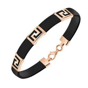 Золотой браслет с каучуком АТОЛЛ 7113К