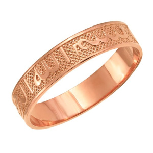Золотое кольцо широкое оберег мусульманское ислам ЗОЛОТАЯ ПОДКОВА 821172