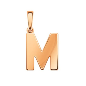 Золотая подвеска буква М АТОЛЛ 50133 "M"