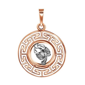 Золотая подвеска медальон знак зодиака Рак ГОЛДЕН ГЛОБ КрСВПрак