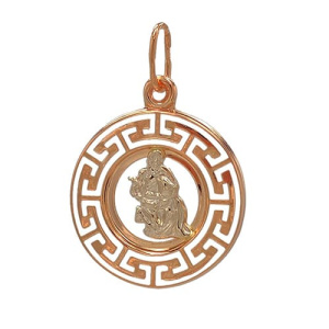 Золотая подвеска медальон знак зодиака Водолей Голден Глоб КрСВПвод