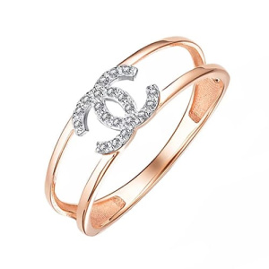 Золотое кольцо с фианитами SOUL 1129803