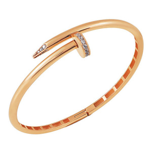 Золотой браслет жесткий с фианитами Гвоздь ЗОЛОТАЯ ПОДКОВА 908-00218-10-00-20-00