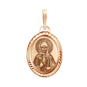 Золотая подвеска икона Блаженная Матрона Московская ГОЛДЕН ГЛОБ ОВматрона