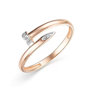 Золотое кольцо с фианитами Гвоздь SOUL 1130703