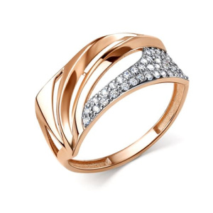 Золотое кольцо с фианитами АЛЕКСИ 012620